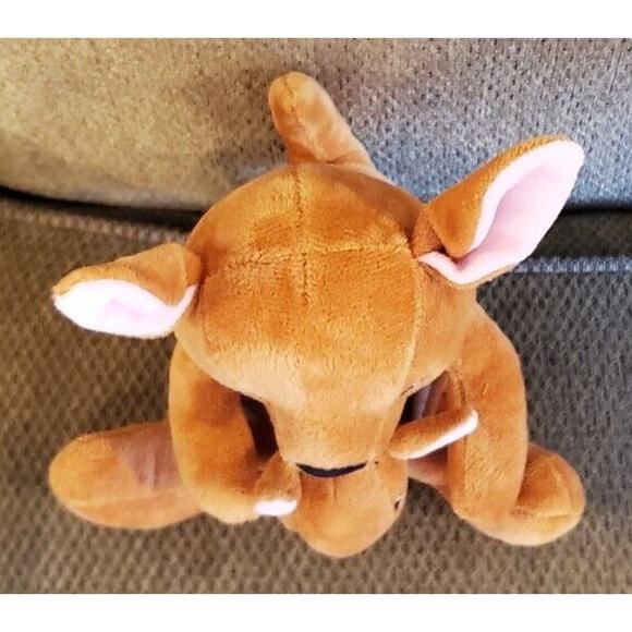 8 Inch RMS International Kangaroo With Baby In Pouch Stuffed Animal Plush Toy - Picture 6 of 11